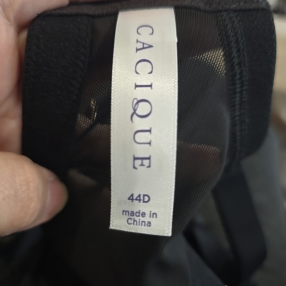 NWT Cacique Boost Balconette Black Gold Embroid Padding Bra C657 F5743 SIZE 44D - Picture 7 of 8